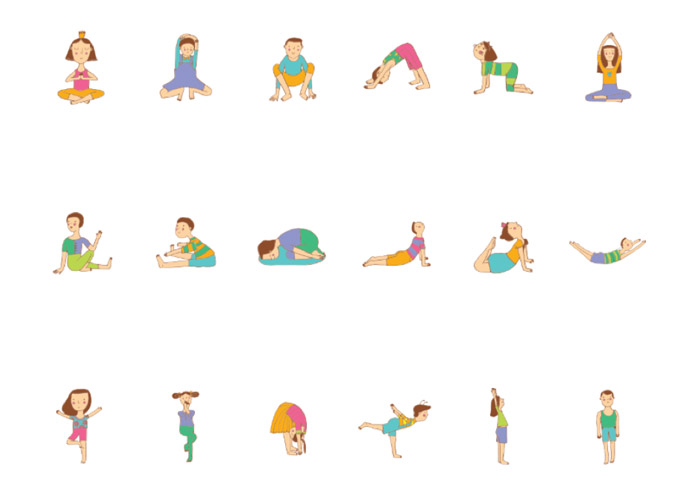 Palace Learning 3 Pack - Yoga Poses Poster Set - Beginner Yoga Asana  Position Charts - Volume 1, 2 & 3 (Laminated, 18