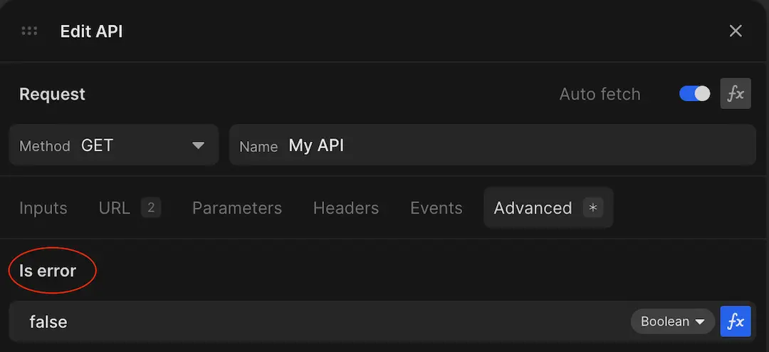 You can work with the "data" or "error" from an API request in toddle. We put the response in the "error" section if the response's status code is 400+. 