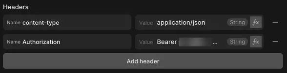 How to create an API header with Bearer for Airtable.