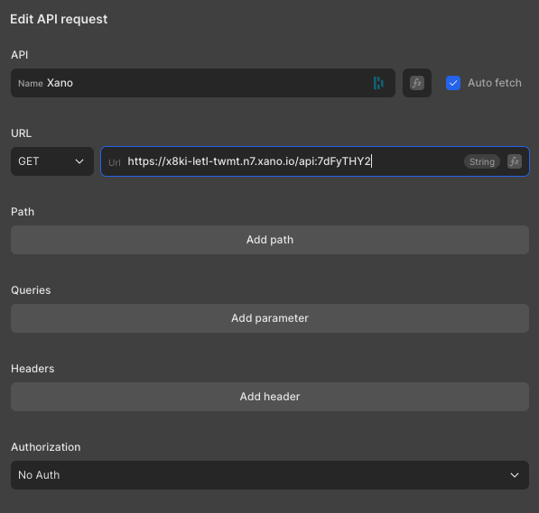 Step 4: Insert the API base URL in toddle