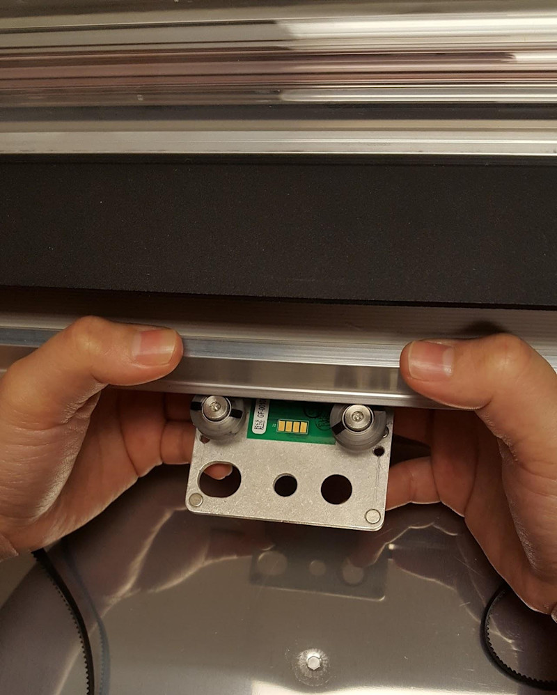 Attach the Carriage Plate to the Laser Arm