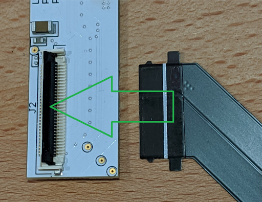 Insert the End of the Cable Straight into the Slot 2