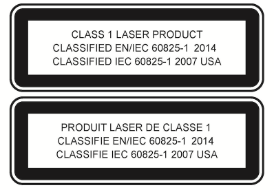 Class 1 Laser Safety Notice