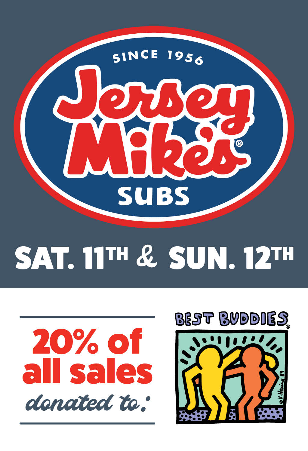 This weekend, 20% of all sales will be donated to Best Buddies.