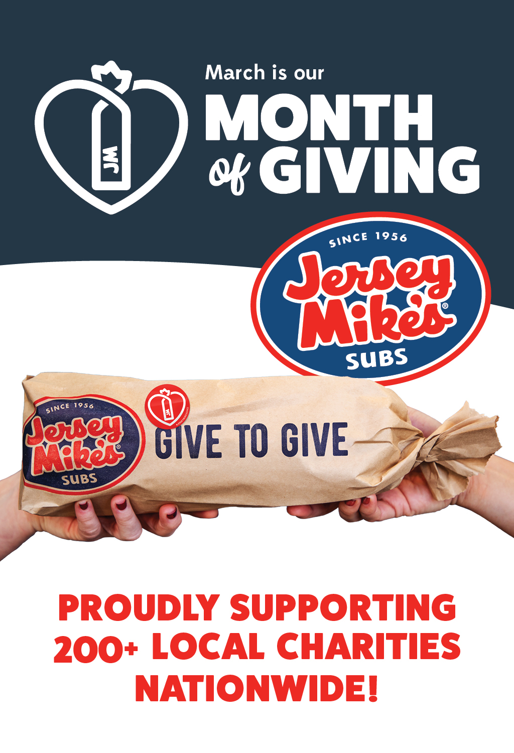 Jersey mike's hot sale free delivery