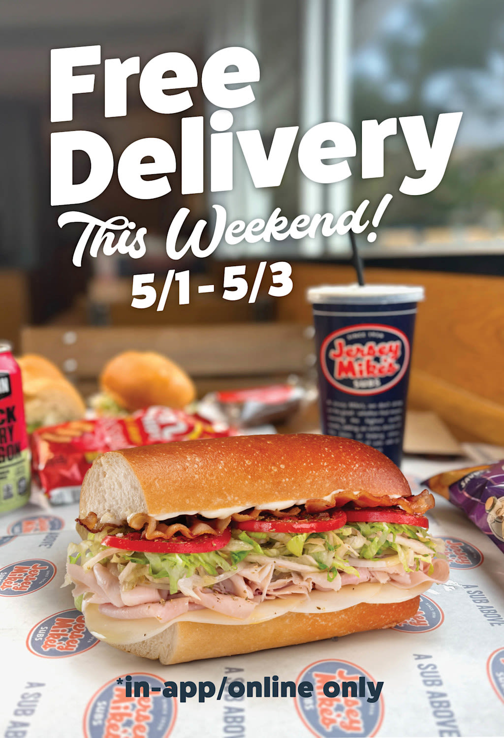 Free delivery this weekend May 1st - 3rd