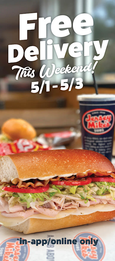 Free delivery this weekend May 1st - 3rd
