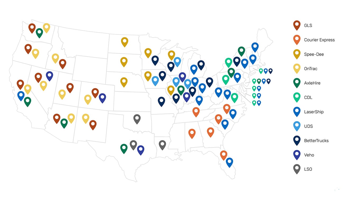 EasyPost's regional carrier network