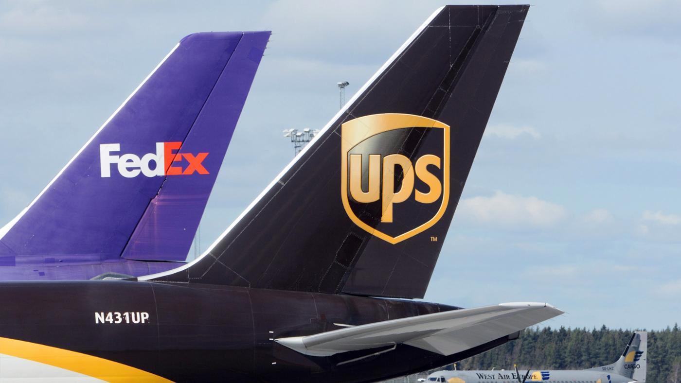 FedEx and UPS airplanes