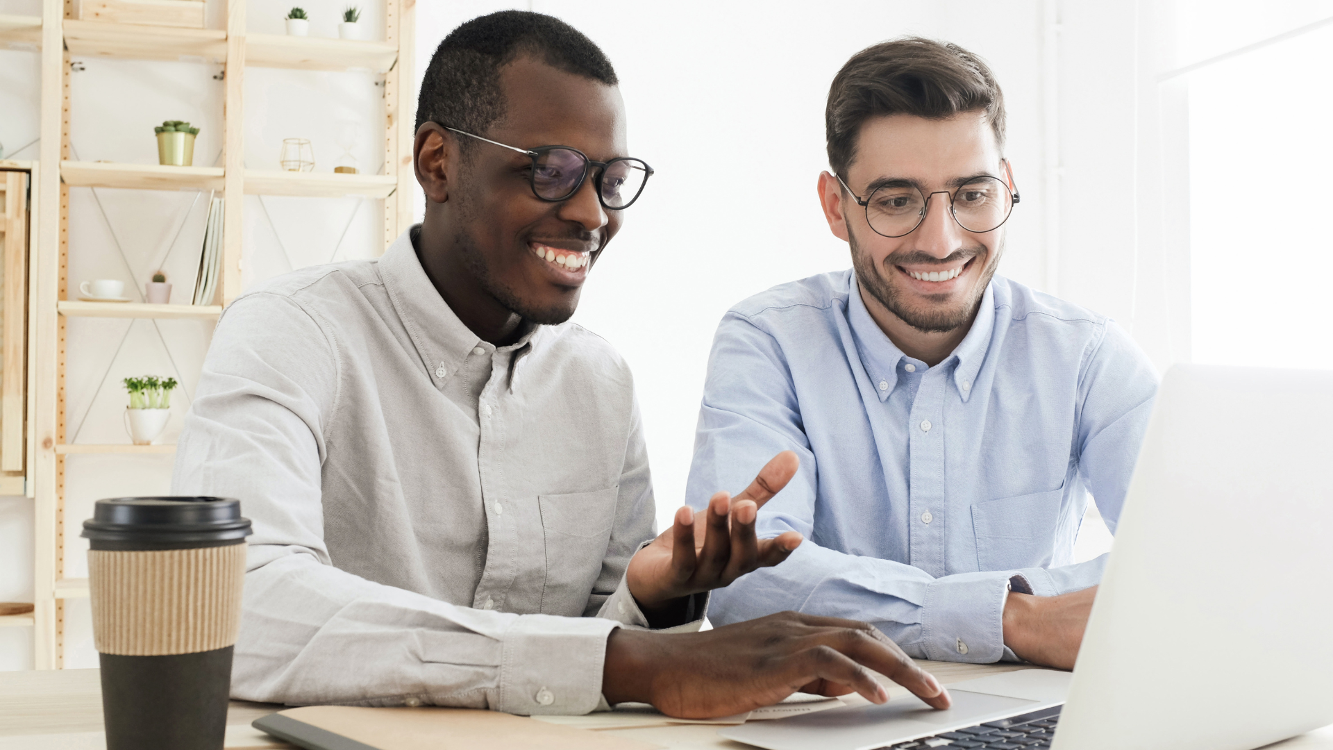 Apprentices working at a desk