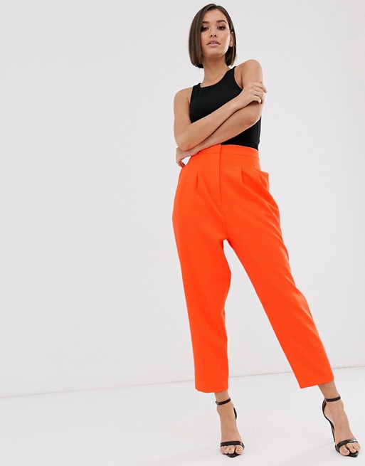 black and orange trousers