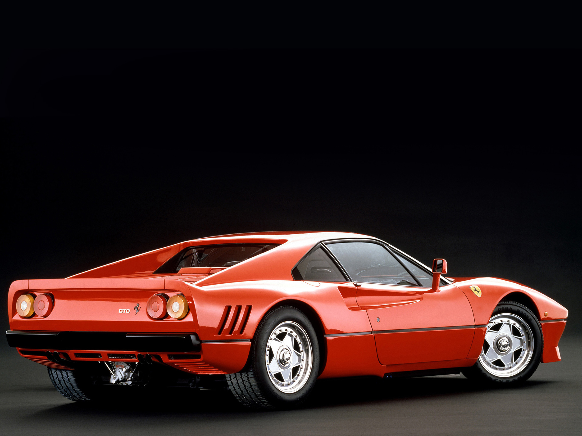 The Ferrari 288 GTO presented at the Geneva Motor Show in March 1984