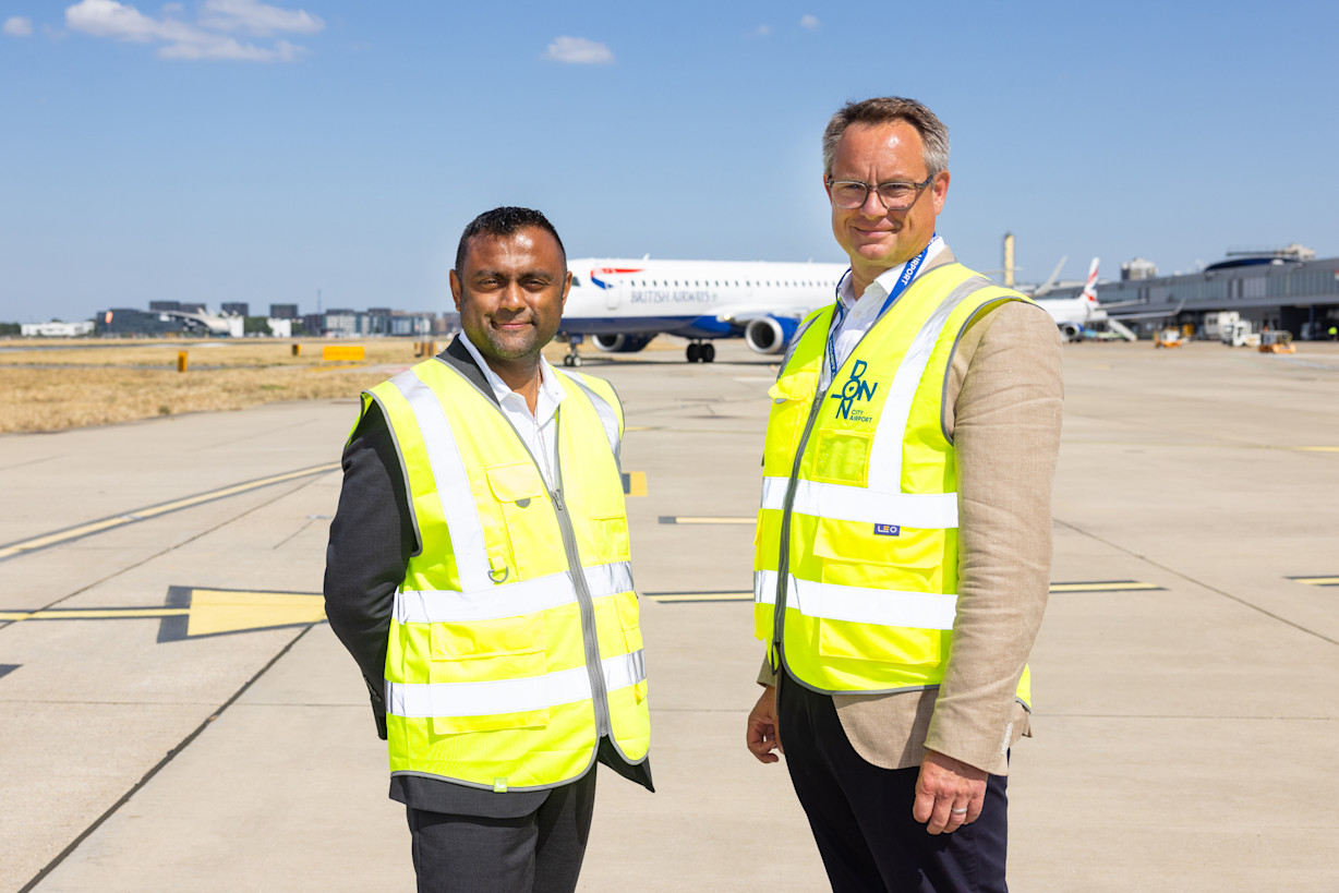 Mayor of Newham with CEO at London City Airport