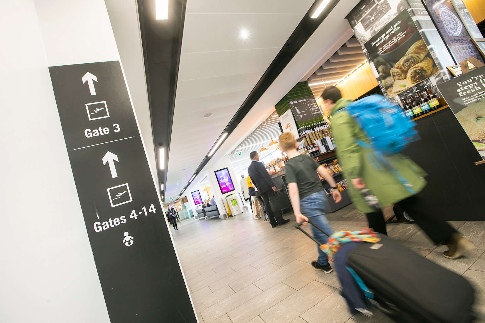 People walking through the LCY airport