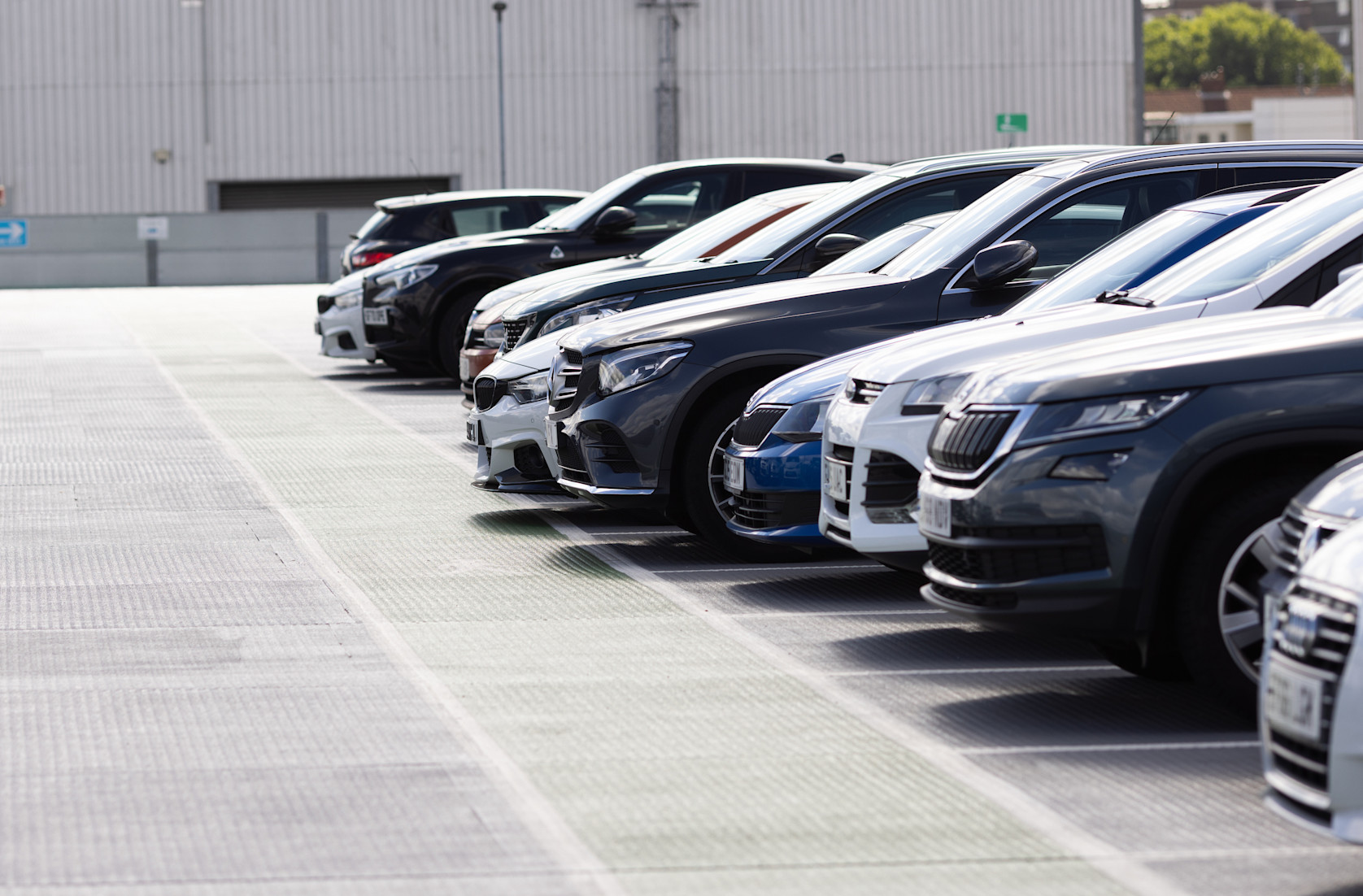 Cars parked at LCY