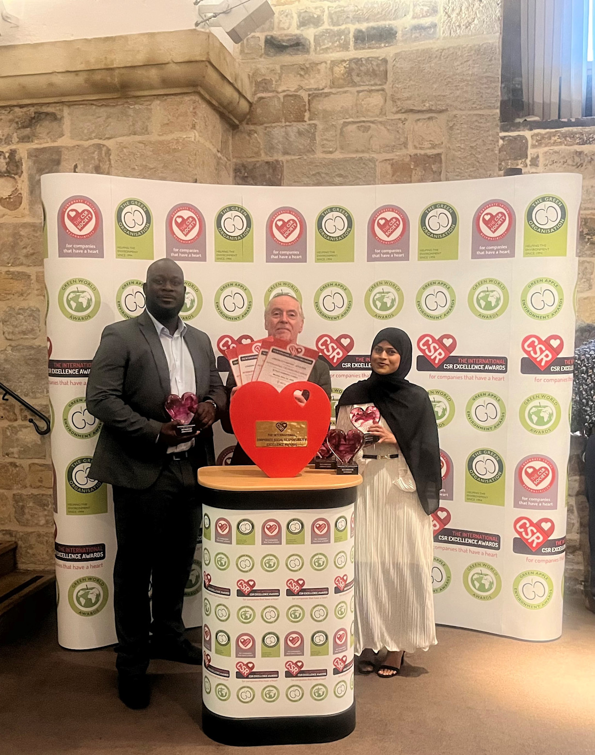 London City Airport Staff at CSR Excellence Award with Richard Collins – Founder of CSR-Accreditation.  