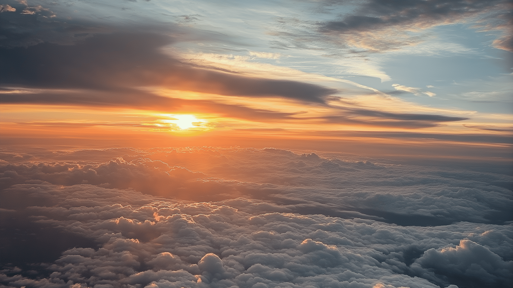 sun over clouds