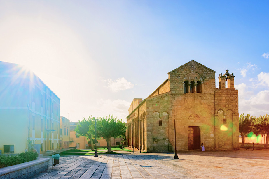 Basilica di San Simplicio Church with lens flare
