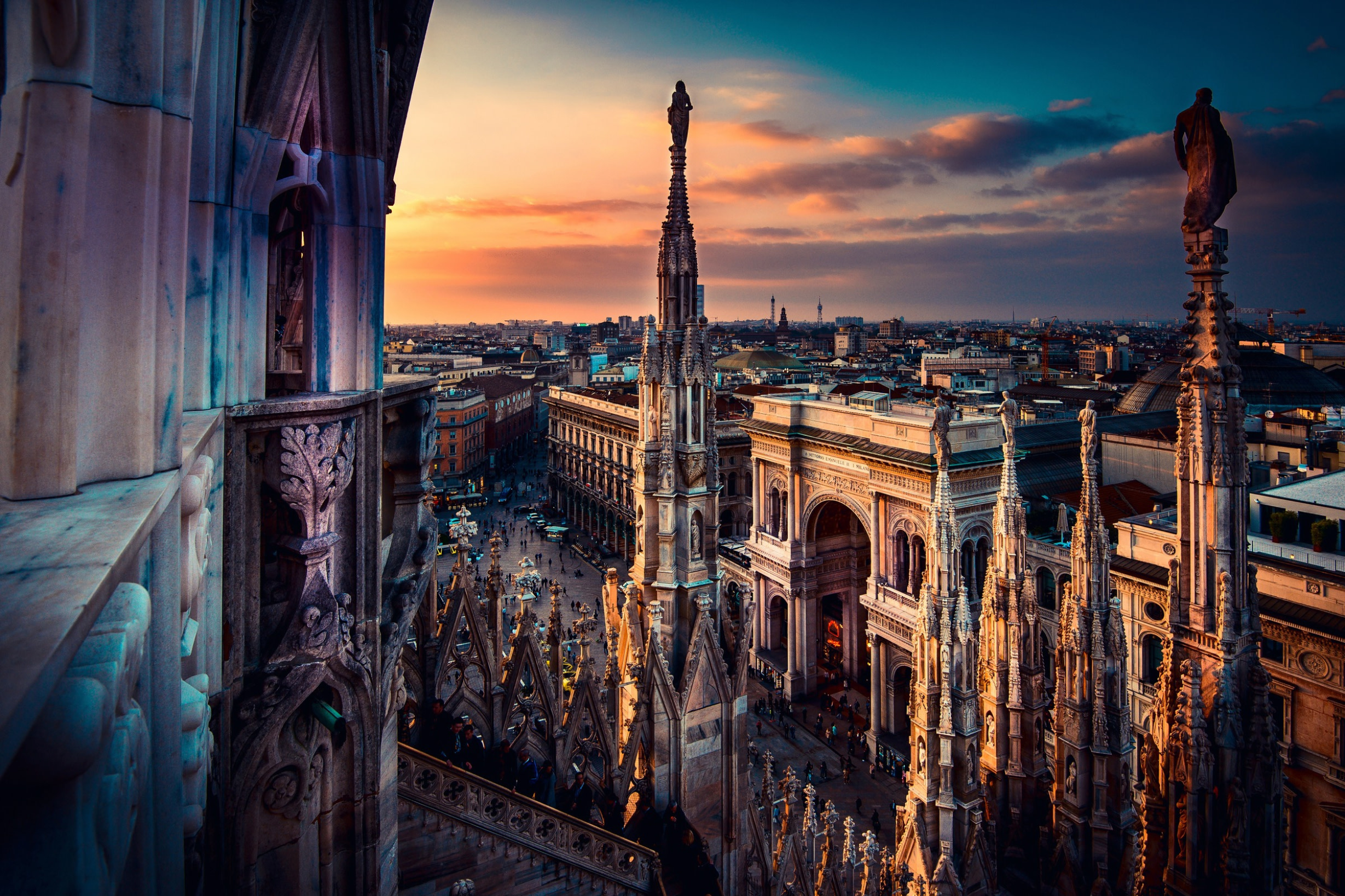 Aerial view from Duomo cathedral 