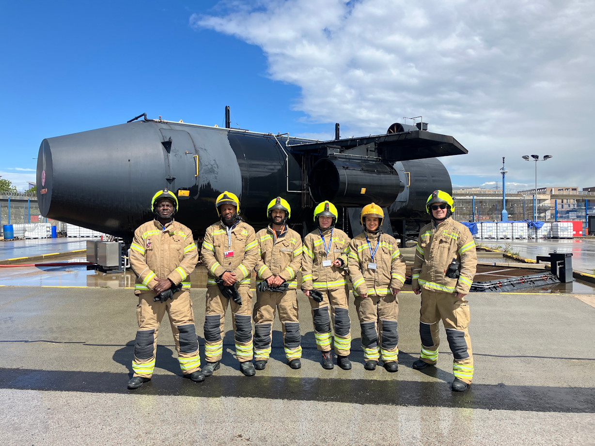Group of LCY staff at the fire training