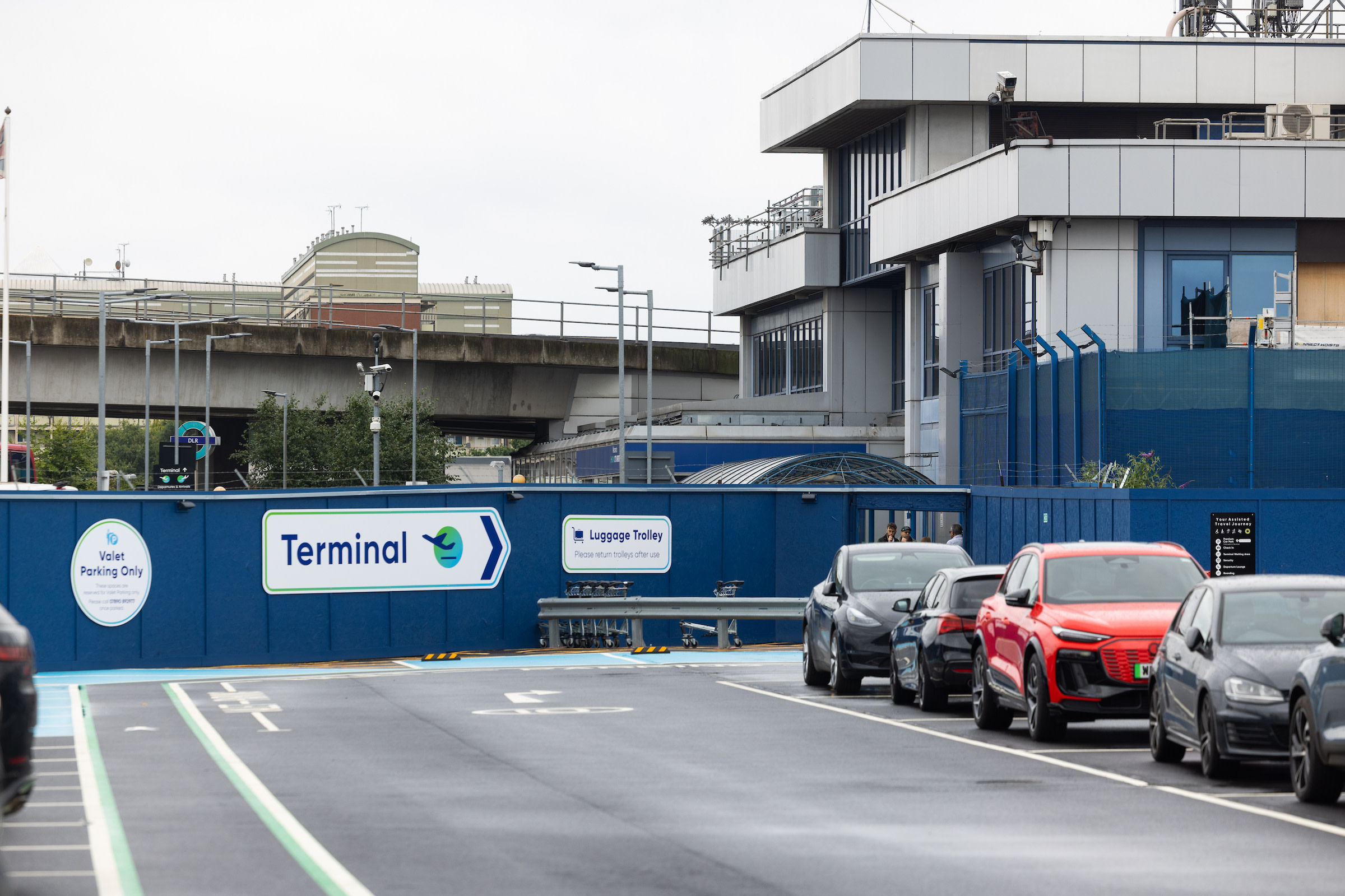 Premium Car Park London City Airport with Terminal Sign 