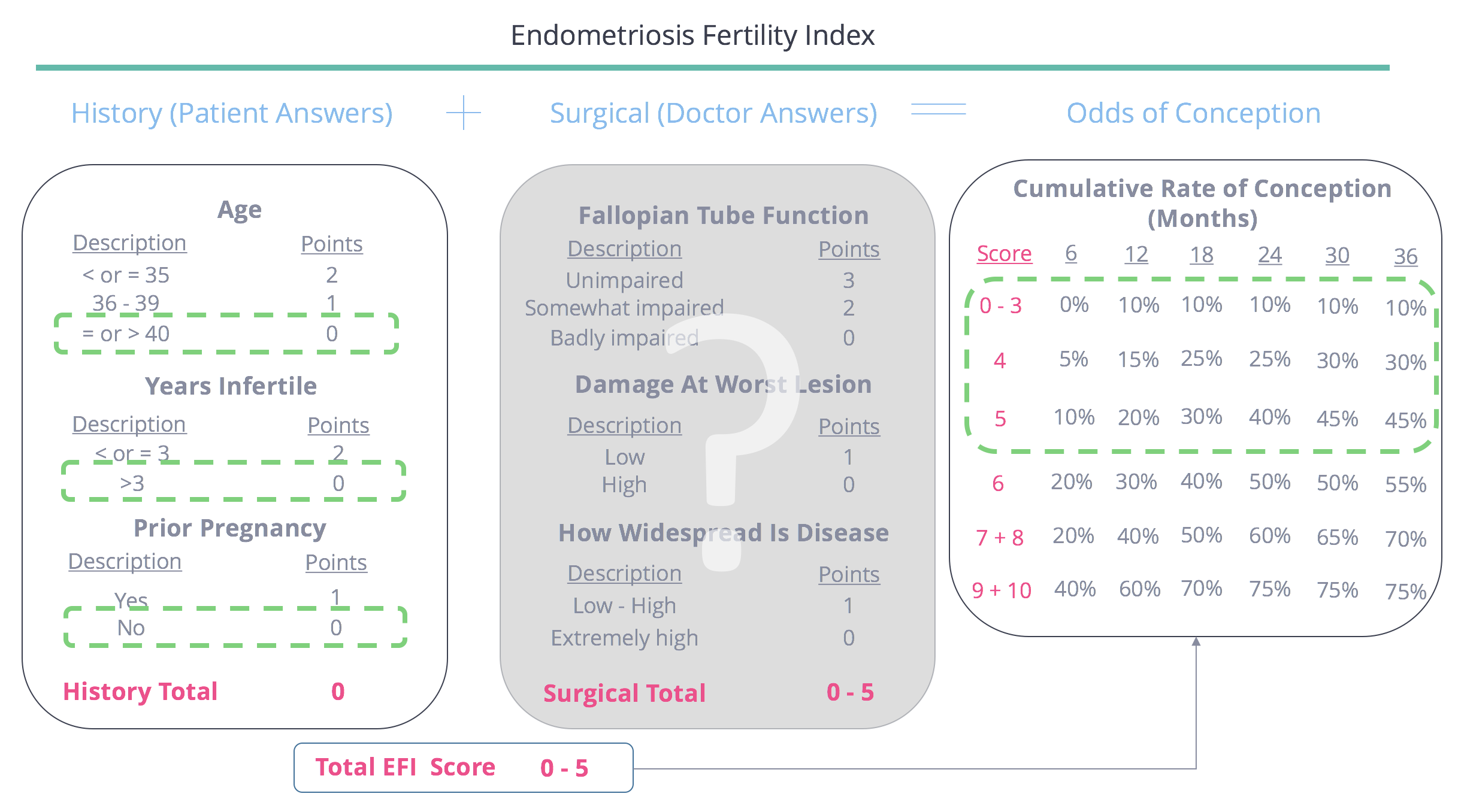 Endometriosis in 40 year old woman with 4 years infertility - endometriosis fertility index