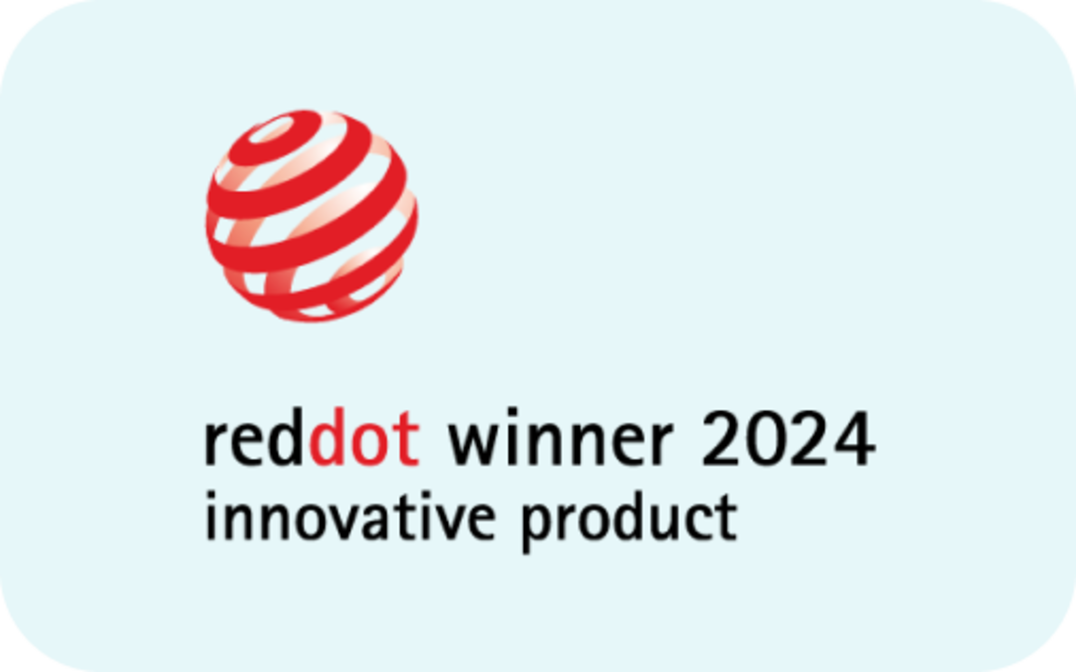 Logo for Red Dot Award winner 2024 innovative product. Logo for Red Dot Award winner 2024 innovative product.