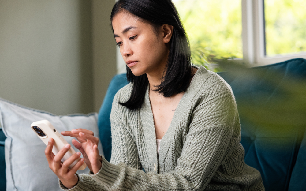 Woman using her phone Woman using her phone