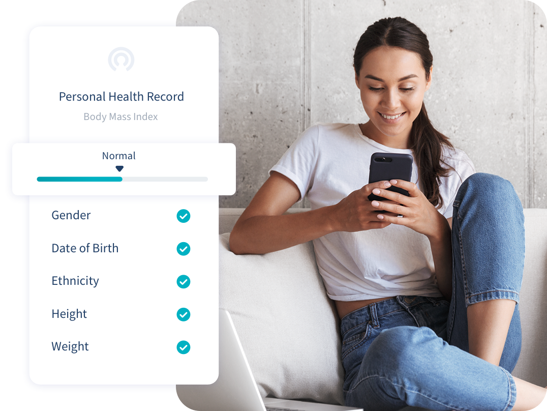 Woman reviewing results 