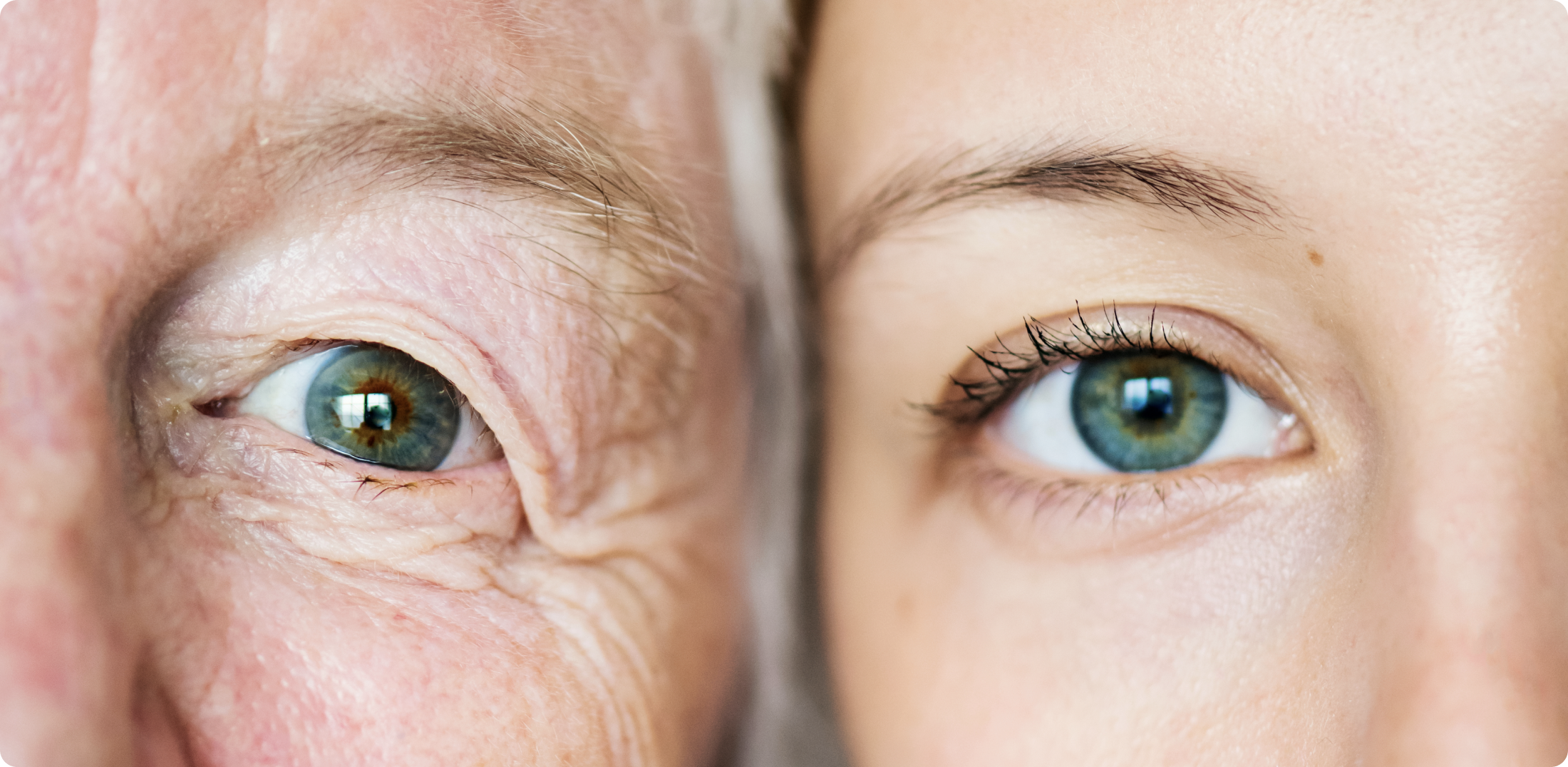 Close up of two eyes