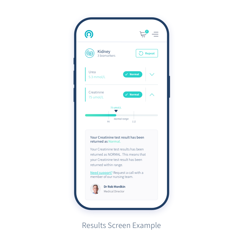 Kidney results screen  thumbnail image