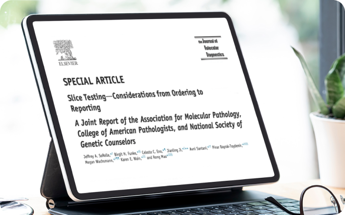 A tablet screen showing an article.