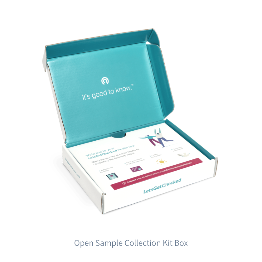 Open LetsGetChecked kit box thumbnail image