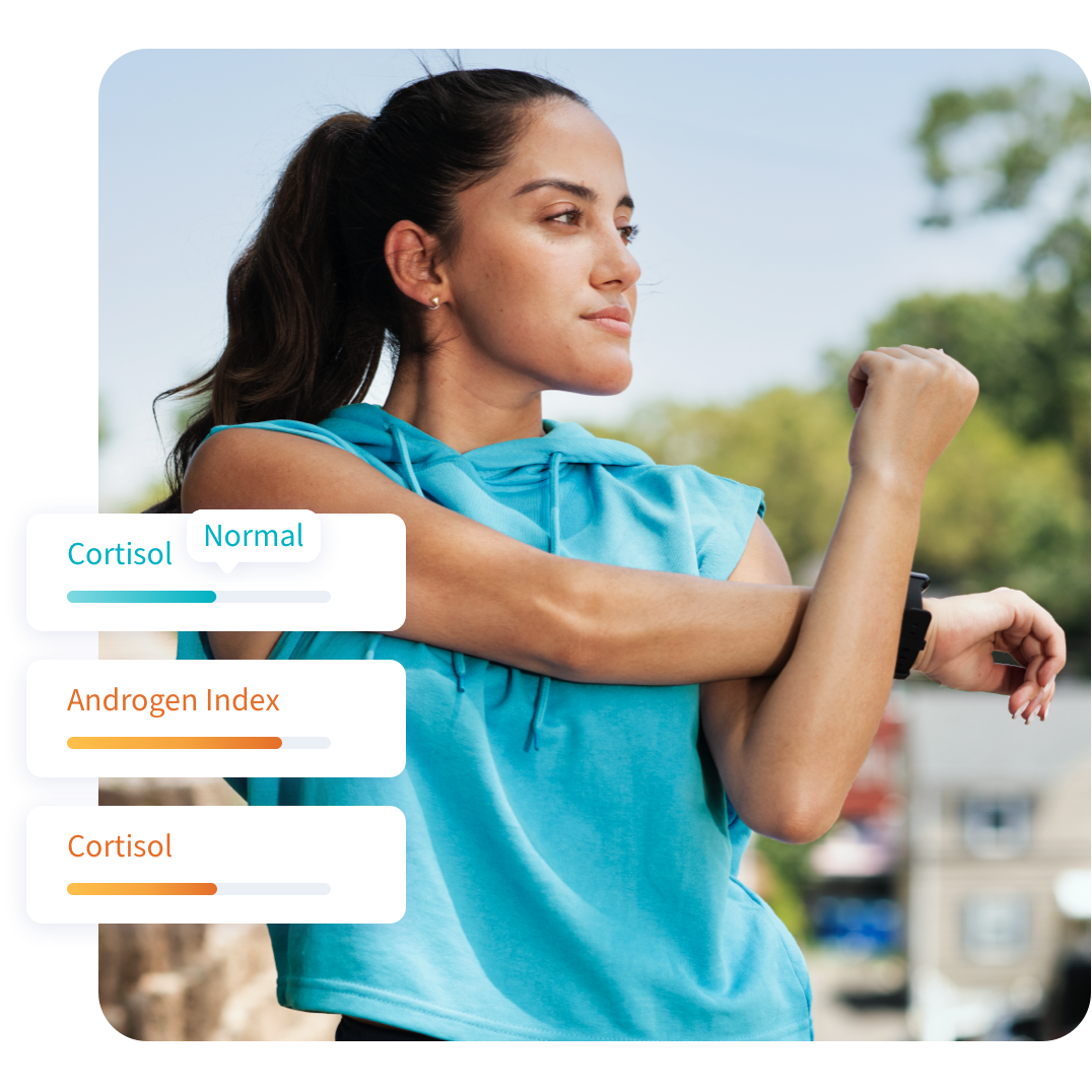 Image of woman with her PCOS test results