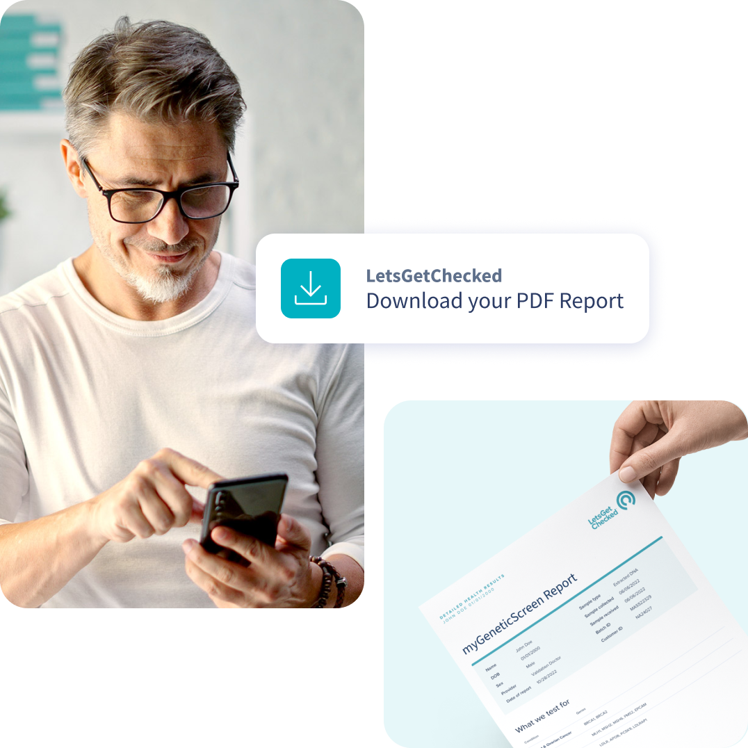 Downloadable Result Report from LetsGetChecked