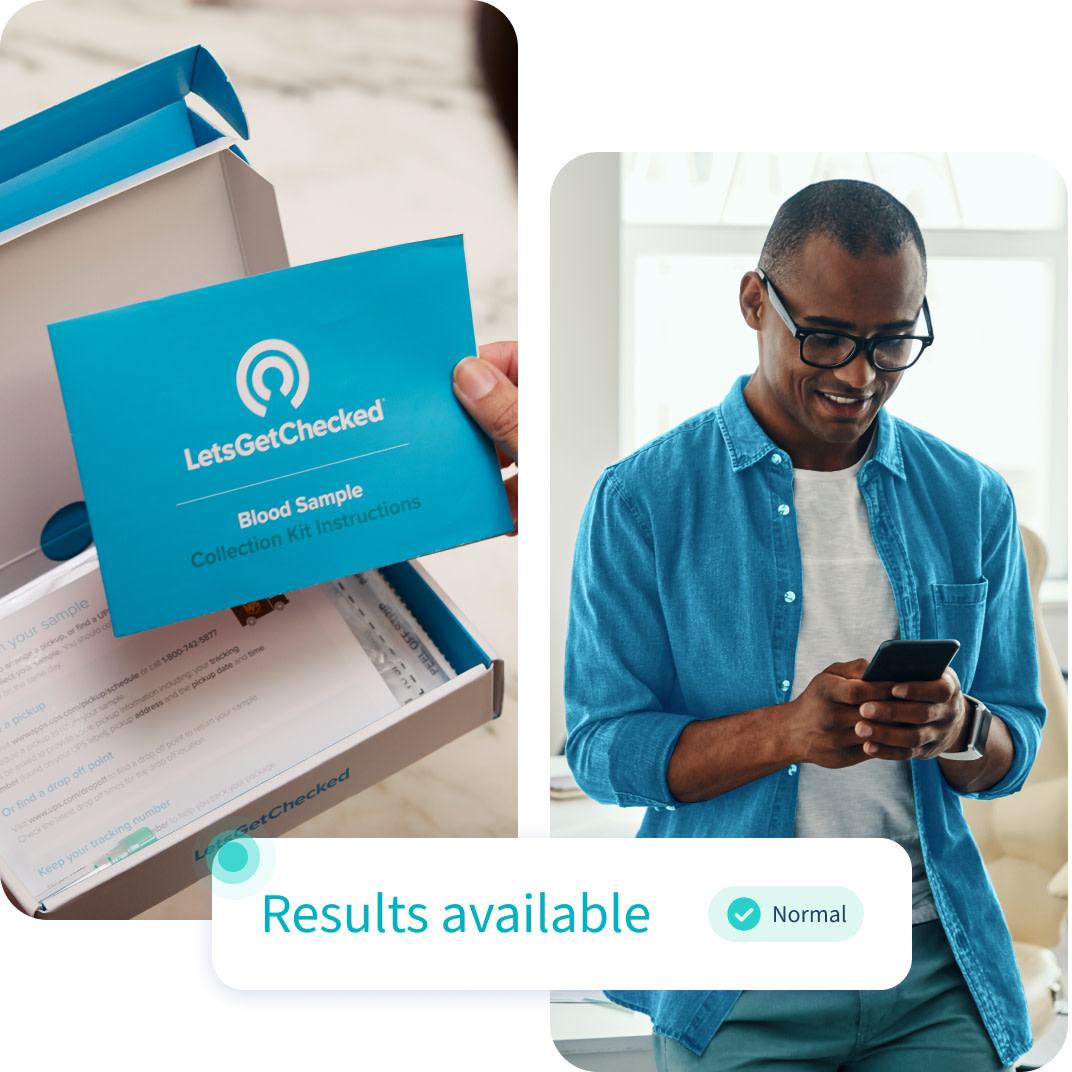 Man checking results on phone