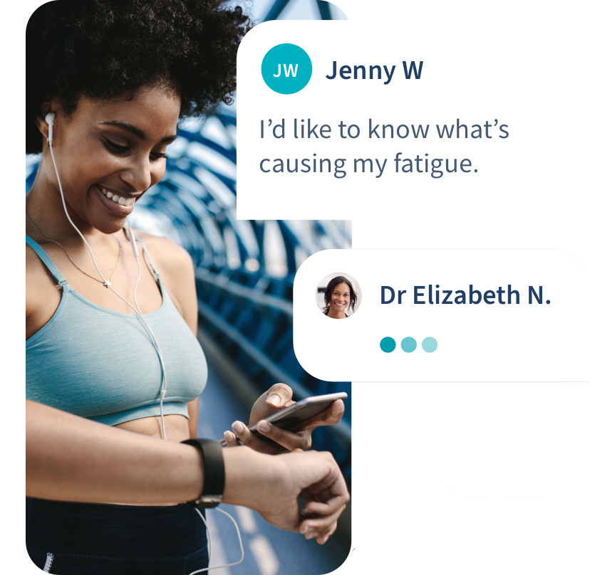 Man checking health report on phone