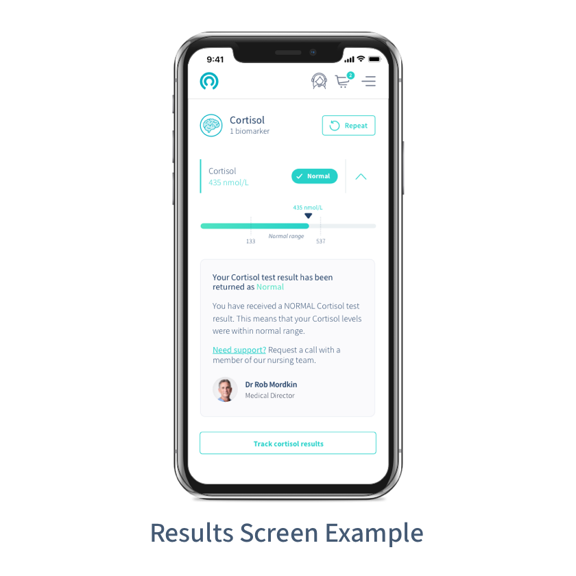 Cortisol Home Blood Test Kit LetsGetChecked USA