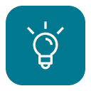 Lightbulb icon. Lightbulb icon.