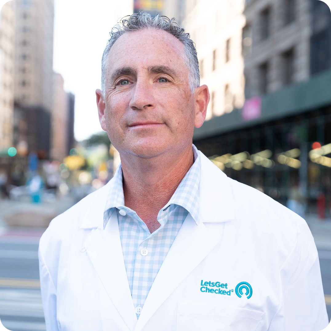 Portrait photo of Dr. Robert Mordkin, Chief Medical Officer at LetsGetChecked.