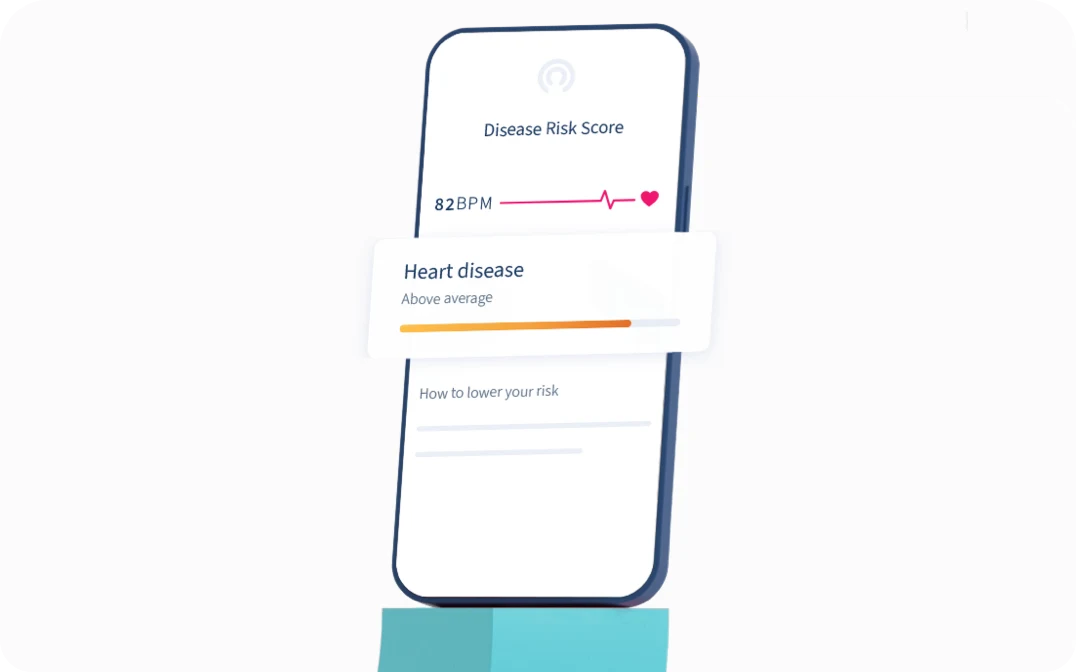 Heart disease risk score on phone screen