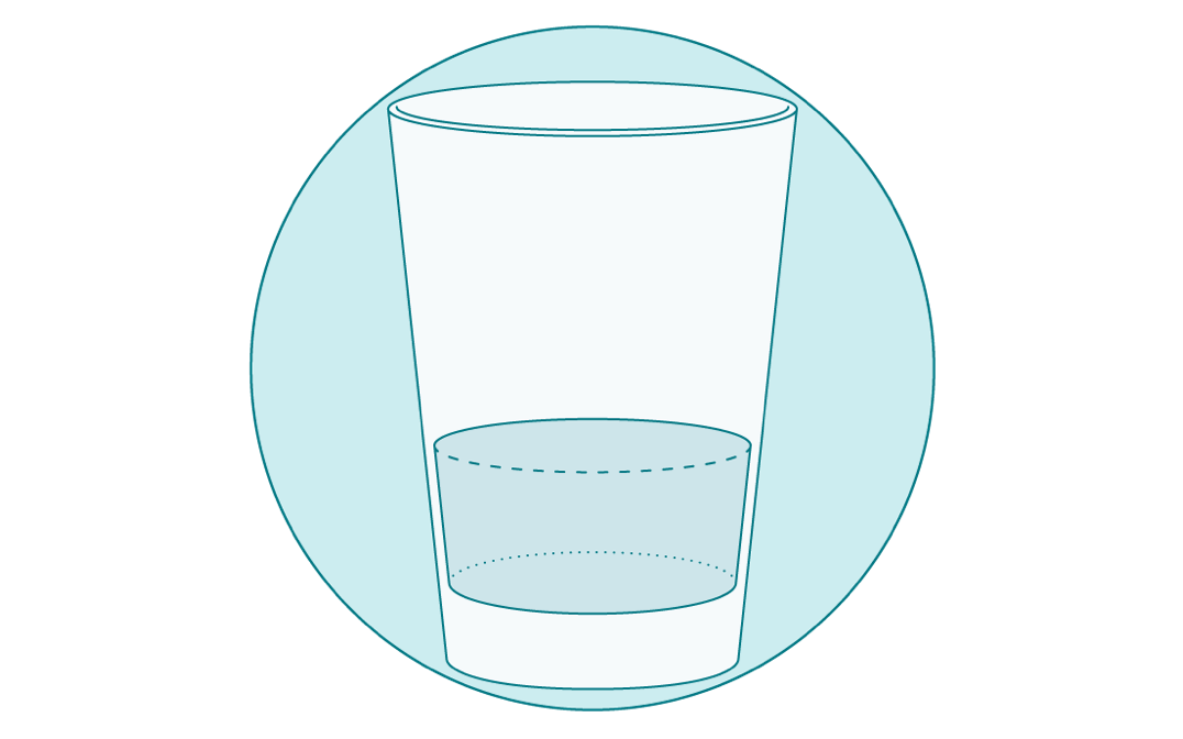 Illustration of a glass of water.