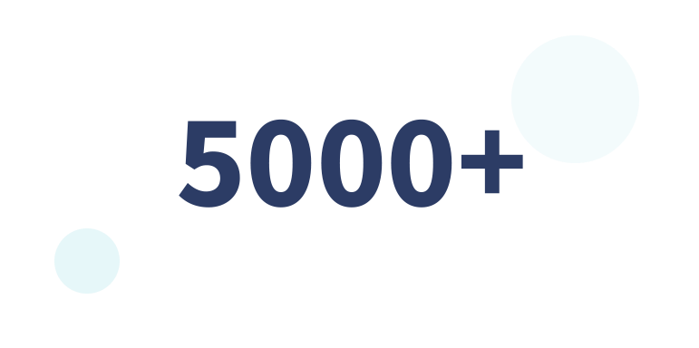 Over five thousand Over five thousand