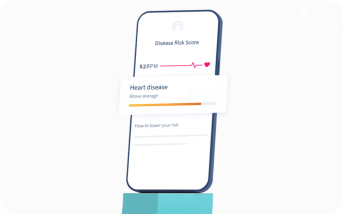 Heart disease risk score on phone screen