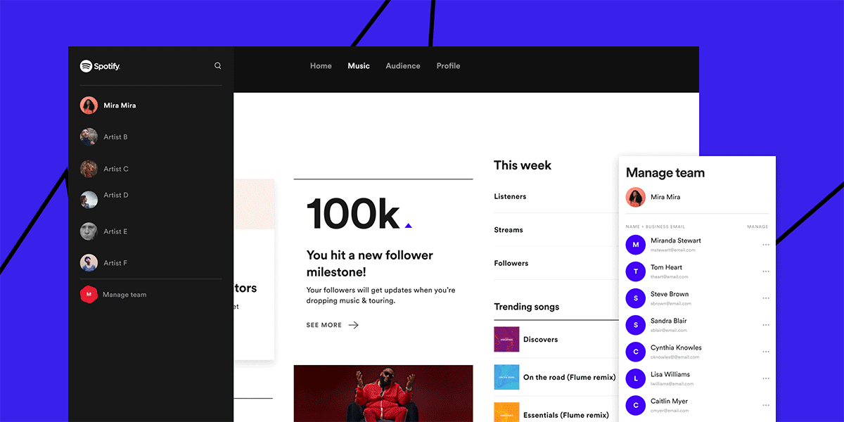 Spotify for Artists combines teams, labels and distributors into one