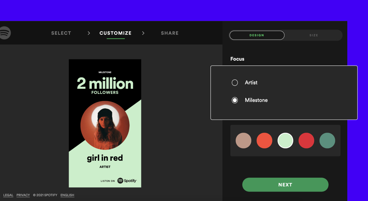 when does spotify for artists update
