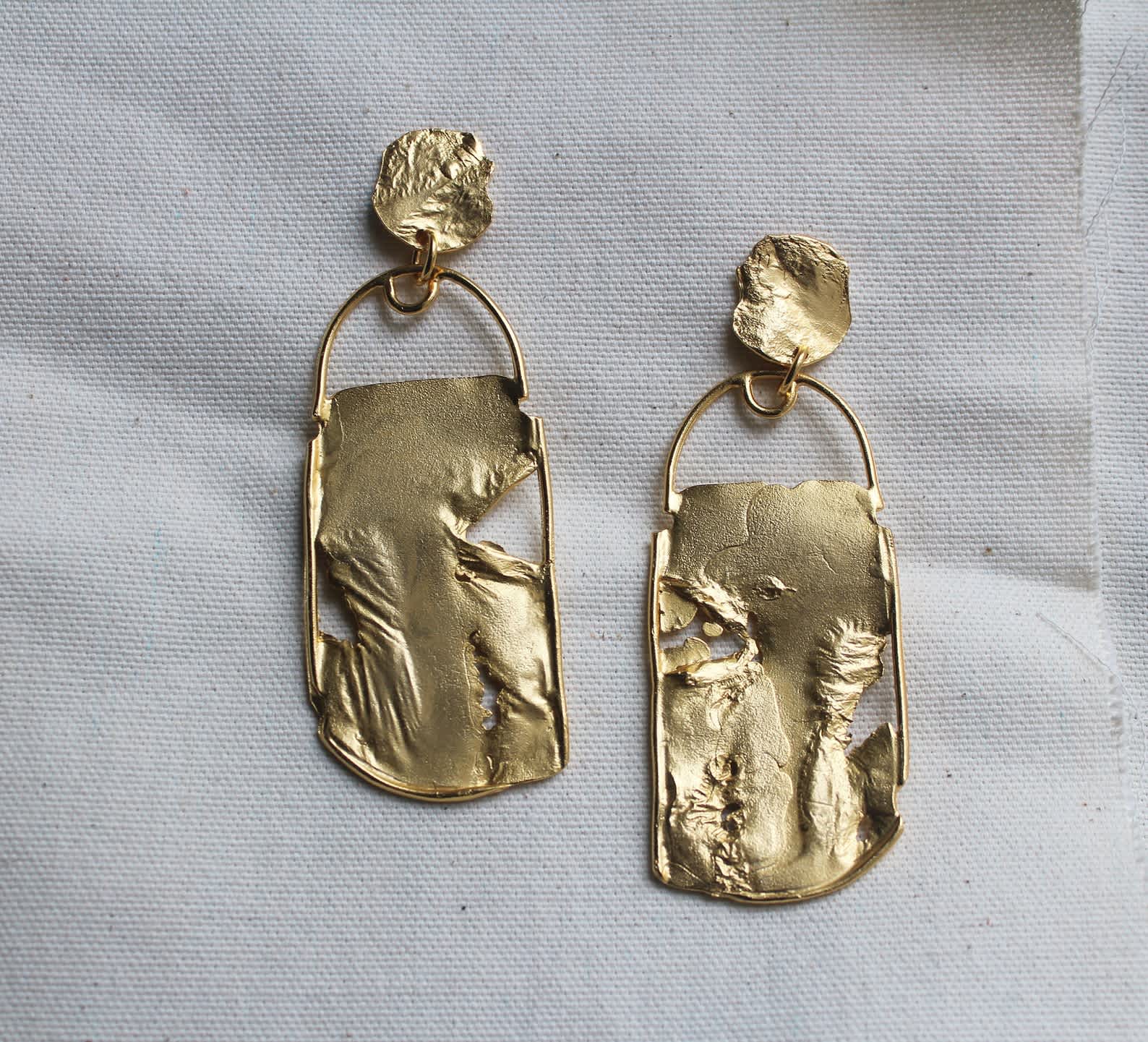 Gold abstract earrings