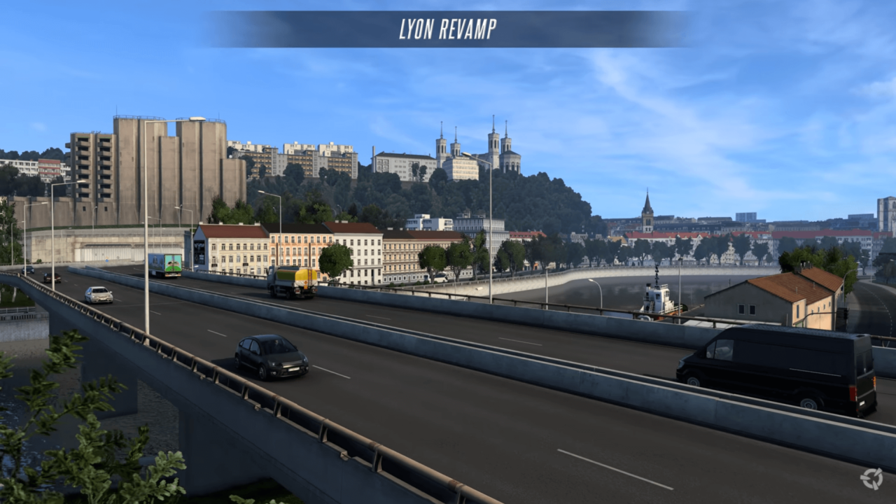Odświeżony wygląd miasta Lyon w nowej aktualizacji ETS 2 1.43