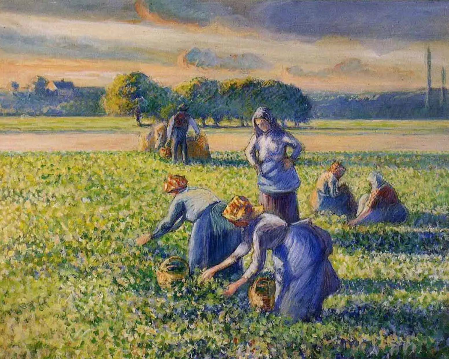 Picking Peas by Camille Pissarro, 1887