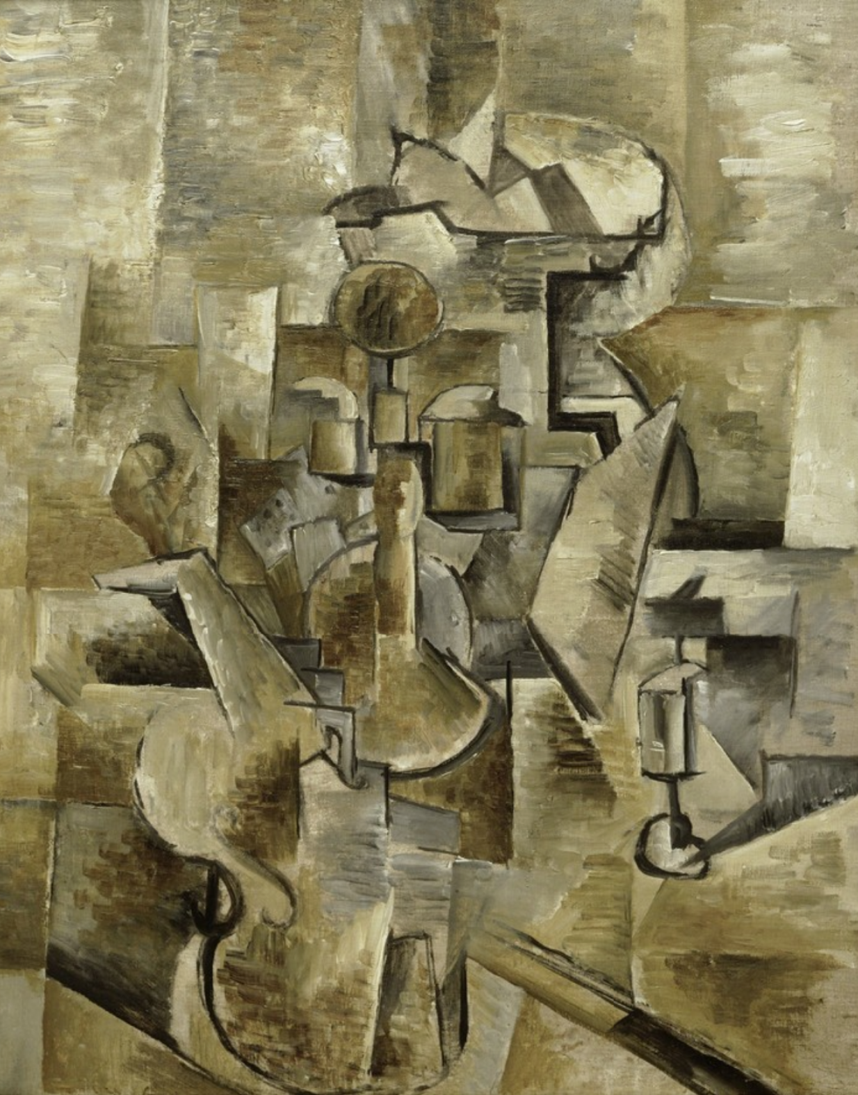 Georges Braque Violin and Candlestick, 1910